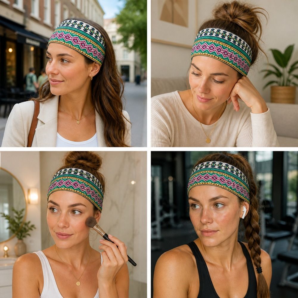 Ethnic Fashion Show - Fascia per Capelli Sportiva Etnica alla