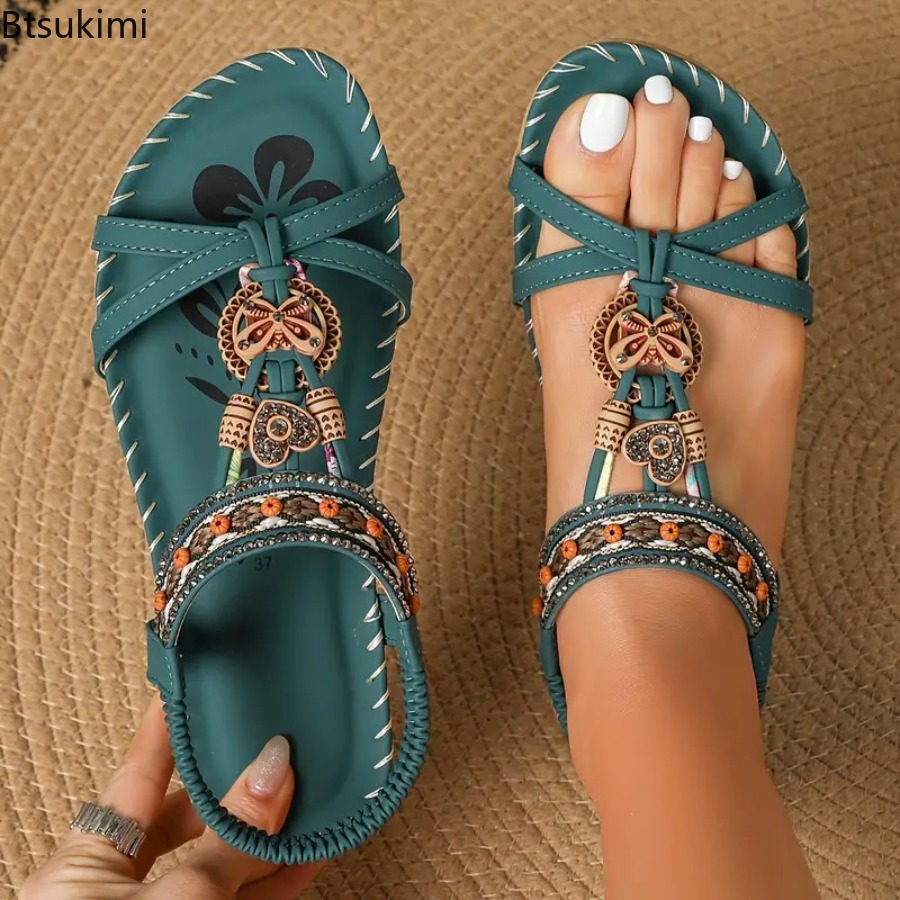 Ethnic And Fashion - Sandali Boho da Donna, Scarpe Casual
