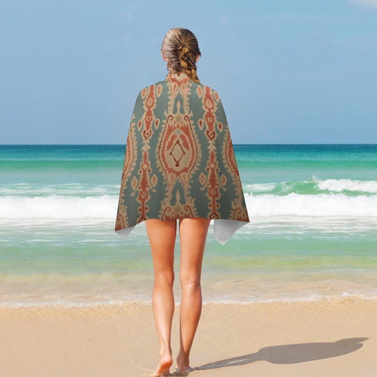 Teli da Spiaggia con Motivi in - Ikat Woven Fabric recensione e prezzo