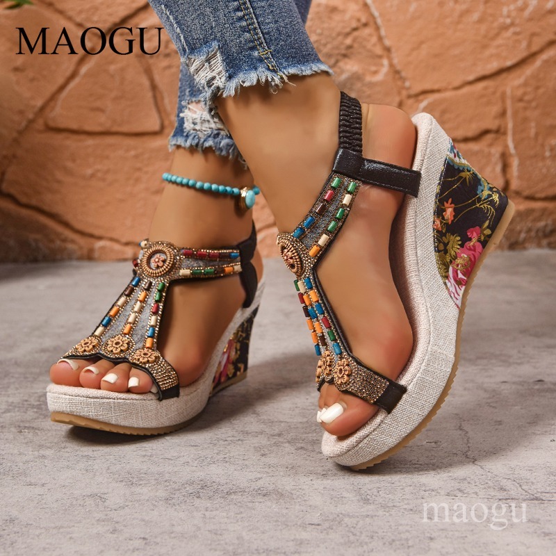 Sandali con Zeppa Floreali Boh - Ethnic And Fashion recensione e prezzo