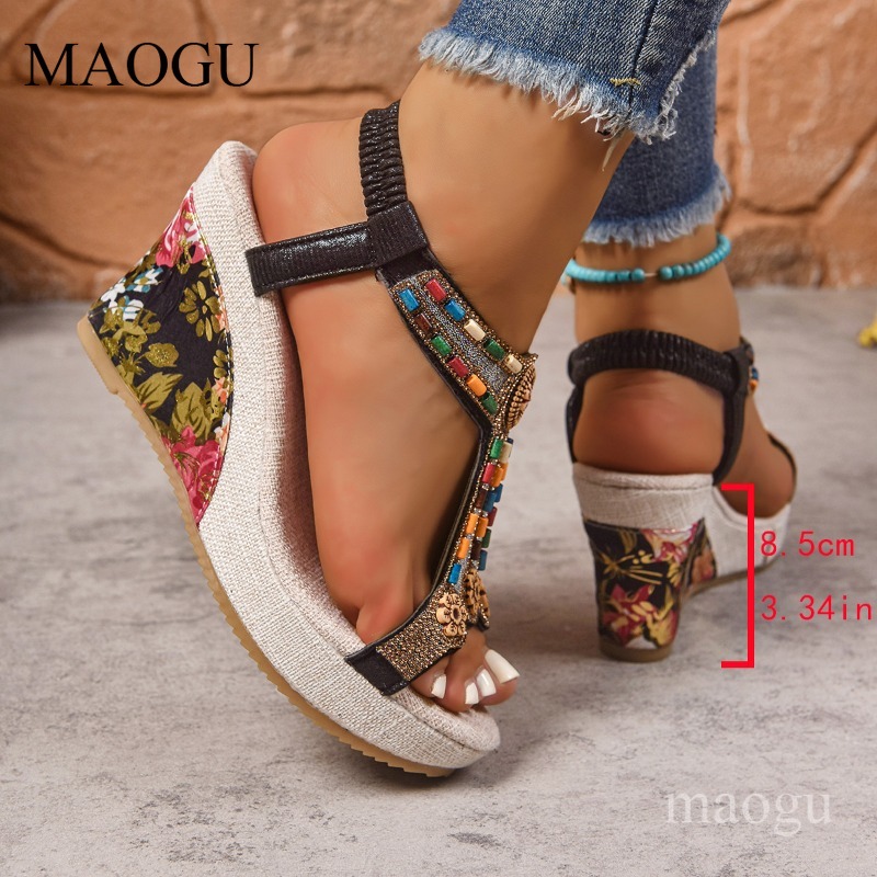 Sandali con Zeppa Floreali Boh - Ethnic And Fashion recensione e prezzo
