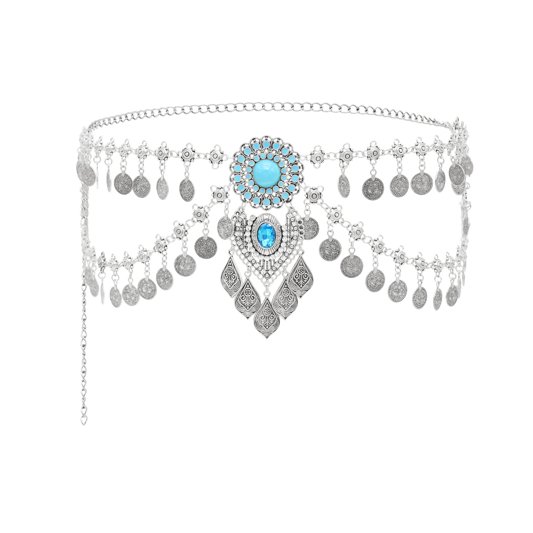 Nuova catena in vita turchese  - Ethnic Fashion Wear recensione e prezzo