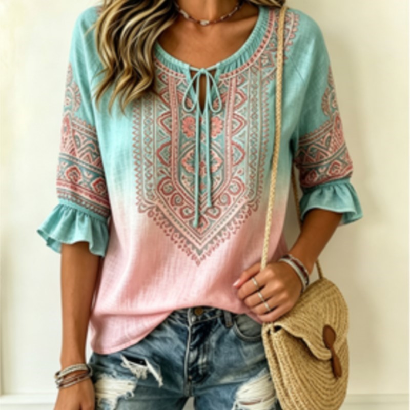 Camicetta da donna con stampa  - Ethnic Fashion Wear recensione e prezzo